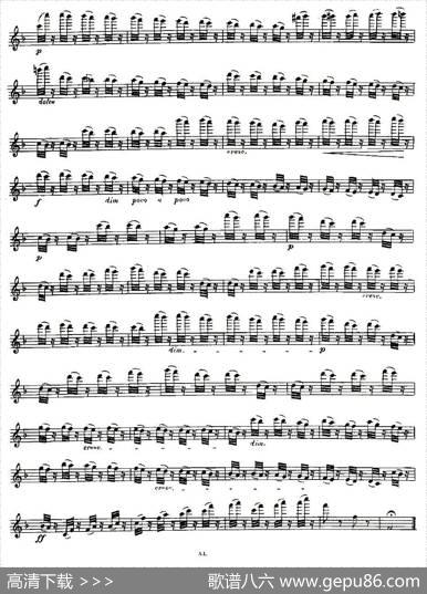 Moyse-25StudiesafterCzernyflute之22（25首改编自车尔尼作品的练习曲）|Moyse