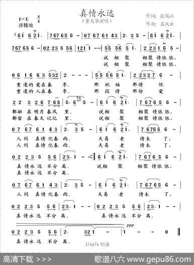 真情永远（又名：相聚别离两依依） - 张军|孟庆云