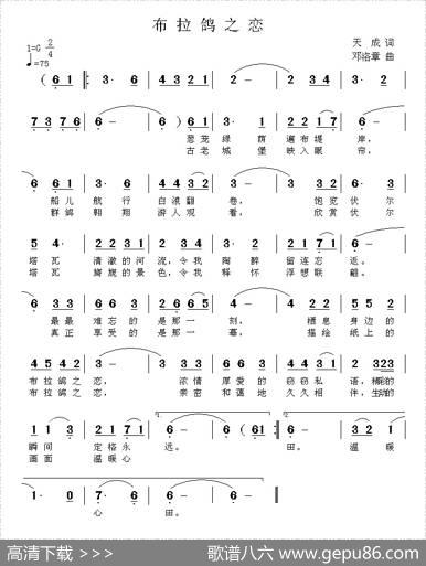 布拉鸽之恋 - 天成|邓洛章