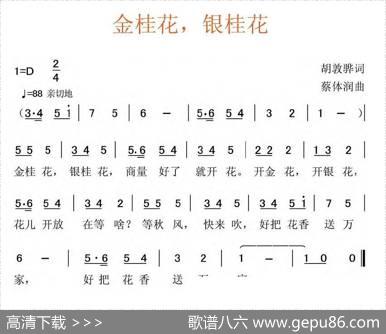 金桂花，银桂花 - 胡敦骅|蔡体润