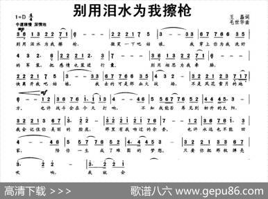 别用泪水为我擦枪 - 王磊|毛世华