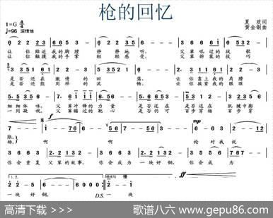 枪的回忆 - 夏欢|黄金钢