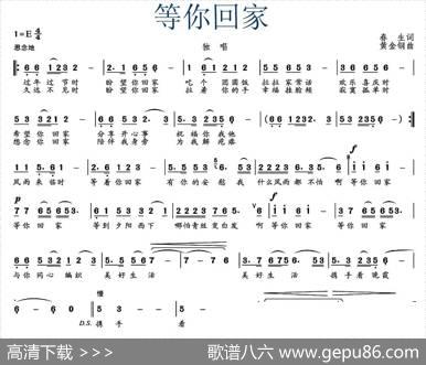 等你回家（春生词黄金钢曲） - 春生|黄金钢
