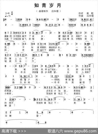 知青岁月（高歌词应华熠曲） - 高歌|应华熠