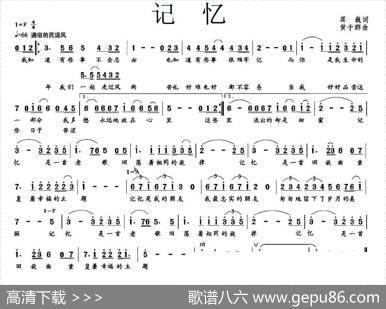 记忆（蒋巍词黄于群曲） - 蒋巍|黄于群
