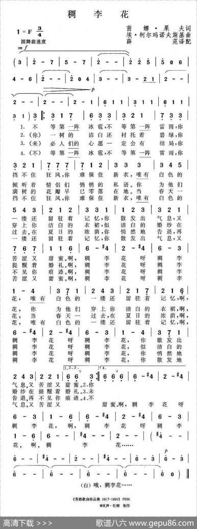 稠李花（前苏联）