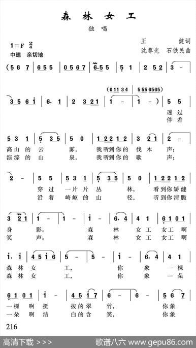 森林女工 - 王健|沈尊光石铁民