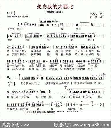 想念我的大西北（李庆文词曾擎曲） - 李庆文|曾擎