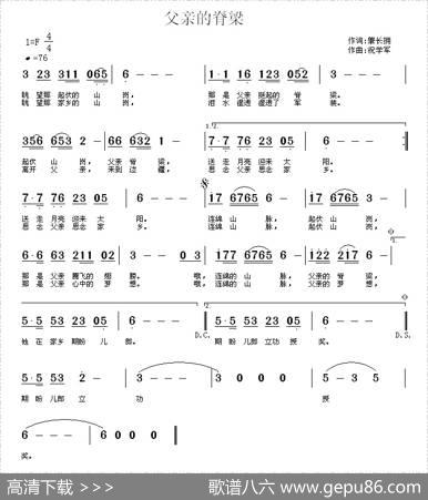 父亲的脊梁（肇长拥词祝学军曲） - 肇长拥|祝学军