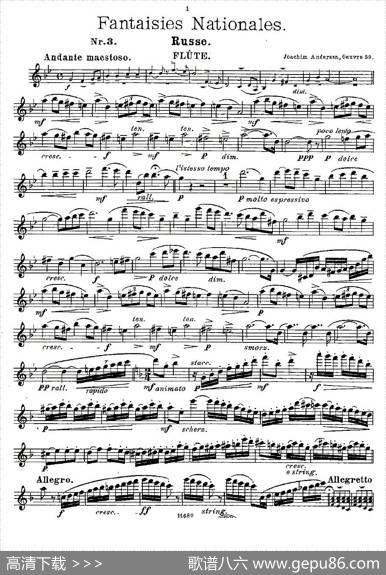 Fantaisiesnationales.Op.59,3.|Andersen（安德森）