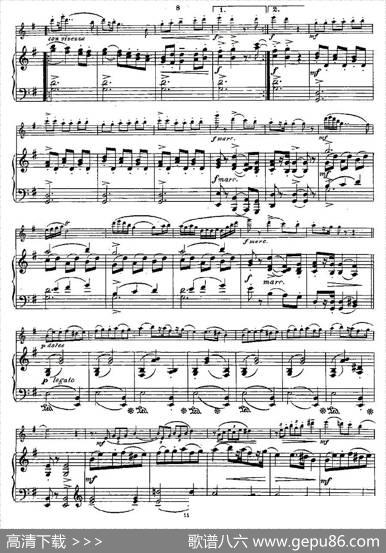 Fantaisiesnationales.Op.59,4.（长笛+钢琴伴奏）|Andersen（安德森）
