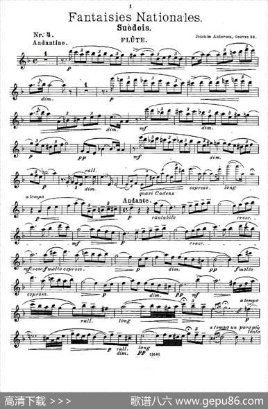 Fantaisiesnationales.Op.59,4.|Andersen（安德森）