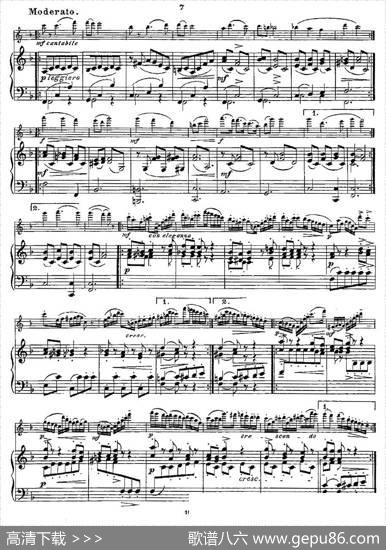 Fantaisiesnationales.Op.59,5.（长笛+钢琴伴奏）|Andersen（安德森）