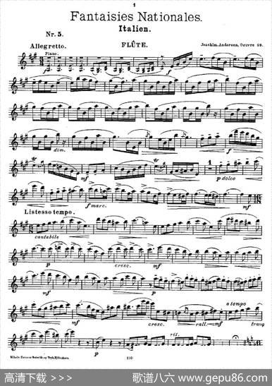 Fantaisiesnationales.Op.59,5.|Andersen（安德森）
