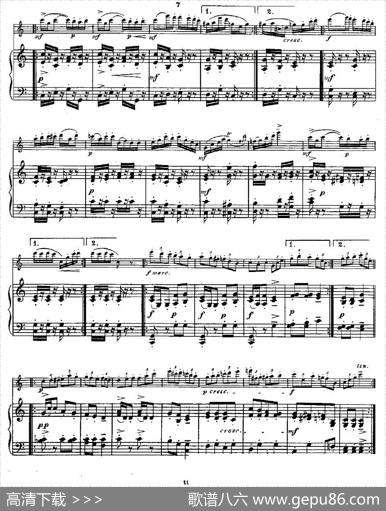 Fantaisiesnationales.Op.59,6.（长笛+钢琴伴奏）|Andersen（安德森）