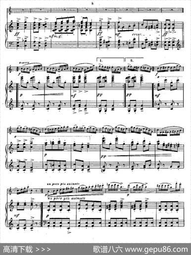 Fantaisiesnationales.Op.59,6.（长笛+钢琴伴奏）|Andersen（安德森）