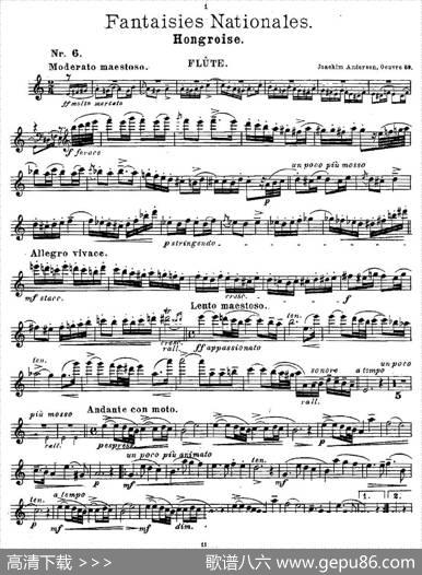 Fantaisiesnationales.Op.59,6.|Andersen（安德森）
