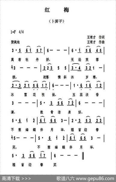 红梅（卜算子） - 王有才|王有才