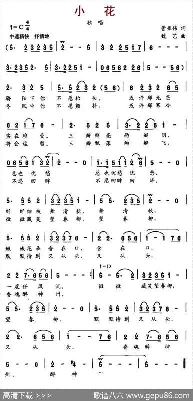 小花（管亚伟词、魏艺曲） - 管亚伟|魏艺
