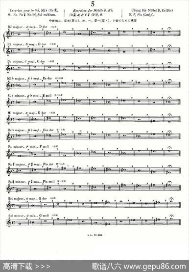 初级练习之5（AlphonseLudec-DebutantFlutiste）|莫伊斯Moyse