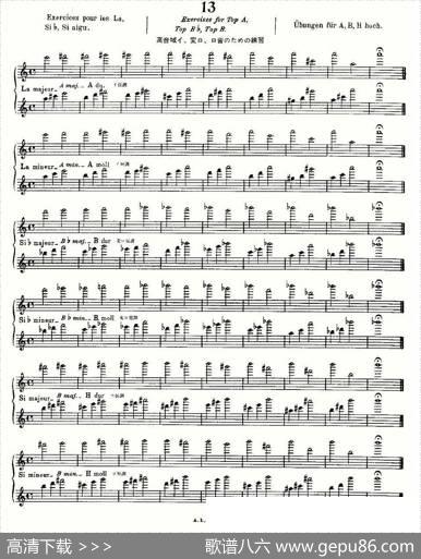 初级练习之13（AlphonseLudec-DebutantFlutiste）|莫伊斯Moyse