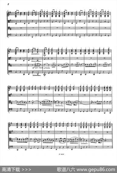 马德里街道小夜曲（弦乐四重奏）|Boccherini（伯克里尼）