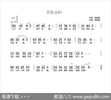 真情永恒（岳聪聪词曲） - 岳聪聪|岳聪聪