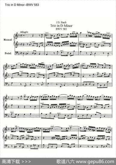 TrioinDMinor--BWV583（管风琴）