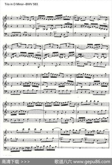 TrioinDMinor--BWV583（管风琴）