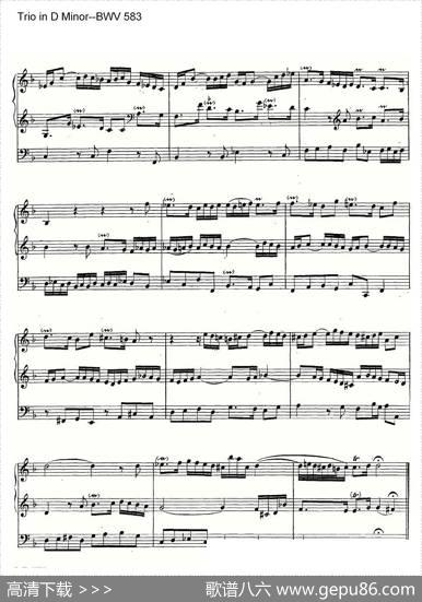TrioinDMinor--BWV583（管风琴）