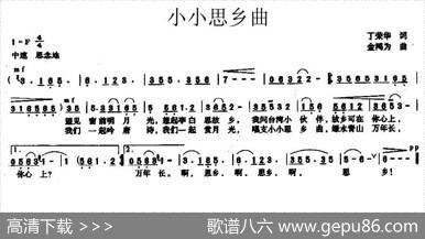 小小思乡曲（丁荣华词金鸿为曲） - 丁荣华|金鸿为