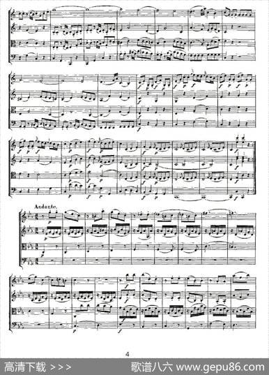 QuartetNo.4inCMajor,K.157（C大调第四弦乐四重奏）|[奥]莫扎特