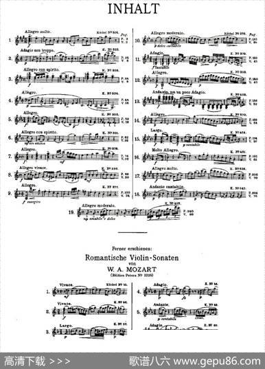 Mozart-ViolinSonataNo.1,KV.305（第一小提琴奏鸣曲）|[奥]莫扎特