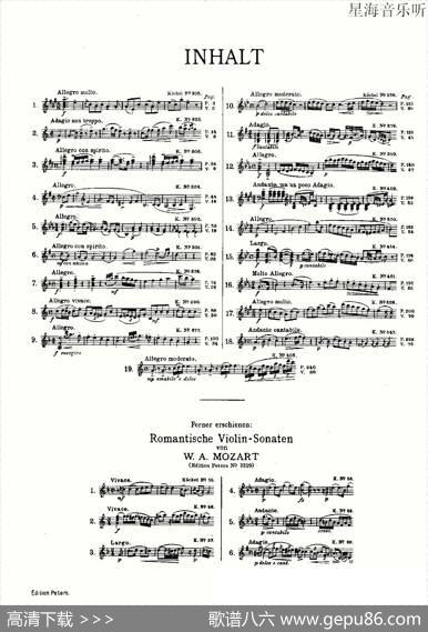 Mozart-ViolinSonataNo.3,KV.306（第三小提琴奏鸣曲）|[奥]莫扎特