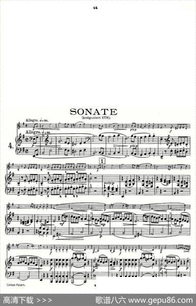 Mozart-ViolinSonataNo.4,KV.304（第四小提琴奏鸣曲）|[奥]莫扎特