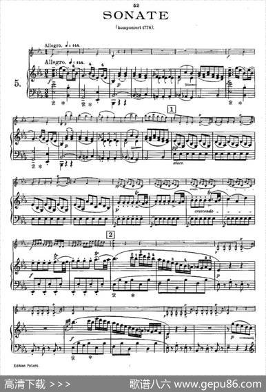 Mozart-ViolinSonataNo.5,KV.302（第五小提琴奏鸣曲）|[奥]莫扎特