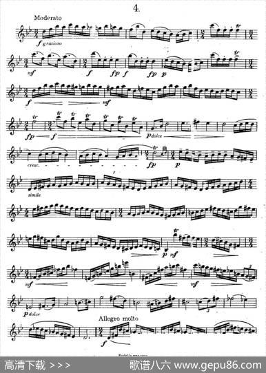 奇特克-萨克斯练习曲之四（ETUDYPROSAXOPHON-FRZITRK.op.3）