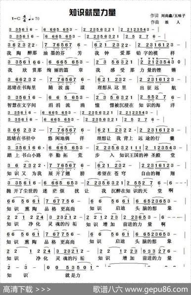 知识就是力量（刘尚鑫五味子词草原浪人曲） - 刘尚鑫五味子|草原浪人