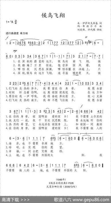 候鸟飞翔（俄）