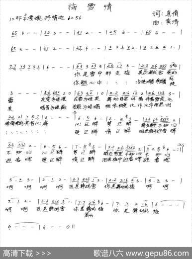 梅雪情（吕洪武词黄涛曲） - 吕洪武|黄涛