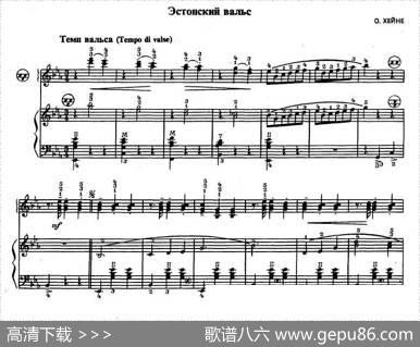 爱沙尼亚华尔兹（二重奏Эстонскийвальс(дуэт)）