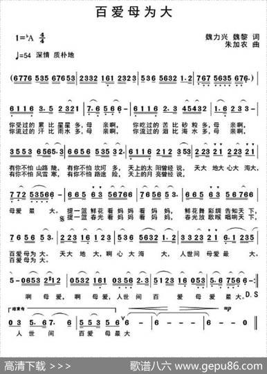 百爱母为大（魏力兴魏黎词朱加农曲） - 魏力兴魏黎|朱加农