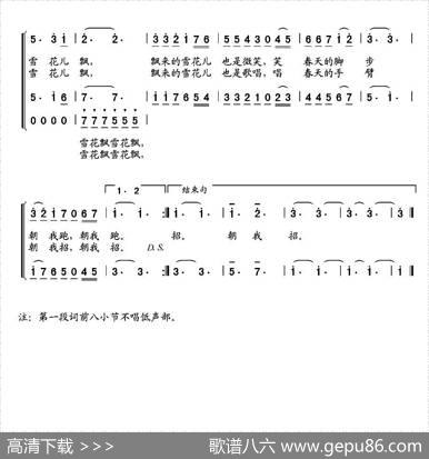 雪花飘（张婷词陆军曲、合唱） - 张婷|陆军