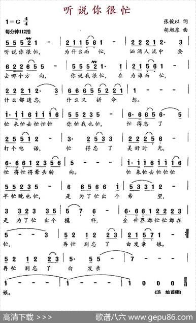 听说你很忙 - 张俊以|胡旭东