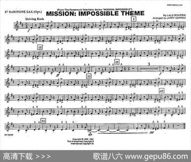 MISSIONIMPOSSIBLETHEME（分谱：上低音萨克斯）