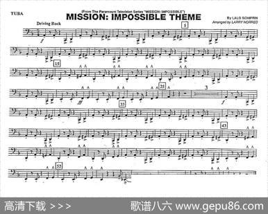 MISSIONIMPOSSIBLETHEME（分谱：大号）