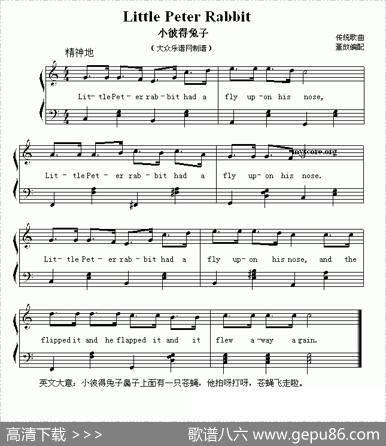LittlePeterRabbit（小彼得兔子）（英文儿歌弹唱）|董放编配