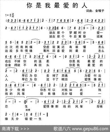 你是我最爱的人（金嗓子词曲） - 金嗓子|金嗓子
