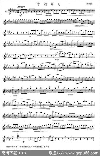 萨克斯练习曲合集（5—12）98拍练习|海因茨