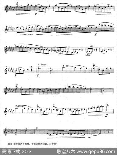 萨克斯练习曲合集（5—14）降D大调与打音练习|费林